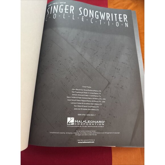 Singer Songwriter Collection 60 Songs! Piano Vocal Guitar Book NEW! - Picture 2 of 6